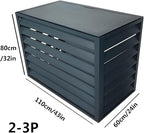 Pool pump covers for outside units, outdoor garbage can enclosures, aluminum outdoor garden air conditioner cover, sturdy and durable, noise-proof, suitable for gardens, balconies, walls ( Color : FOU