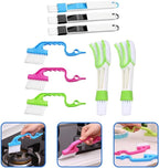 Yardwe 8Pcs Window Slot Cleaning Brush Set, Wet and Dry Groove Scrubber for Windowsill Dust Removal, Multi-Use Narrow Gap Cleaner for Home and Office