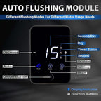 iSpring WSP50ARJ, NSF Certified, Spin-Down Sediment Water Filter, Upgraded Jumbo Size, Large Capacity, Reusable with Touch-Screen Auto Flushing Module, Brass Top Clear Housing, 50 Microns