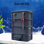 GRRICEPL Fish Tank Filter Box, Waterfall Bio-Filtration Aquarium, Turtle Tank Filter, Pump and Filter Media Not Included (Color : Gray, Size : 30x20x44cm)
