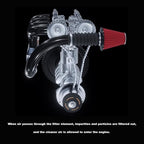RYANSTAR RACING 152mm 6" High Flow Round Tapered Cone Closed-Top Washable Clamp-On Dry Air Filter Long 265mm tall