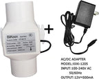 2.36”Inline Duct Fan 12V Dc Ventilation Exhaust Fan Small Hydroponics Blower 60Mm Mini Air Diffuser Booster for Heating Cooling Grow Tents (Color : NO Adjustable Speed, Size : 14w)
