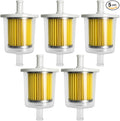 5 Pack 3/8" Universal Fuel Filters, Inline Gas Fuel Line for Industrial Tractors Cars Trucks Motorcycles Gas Powered Engine