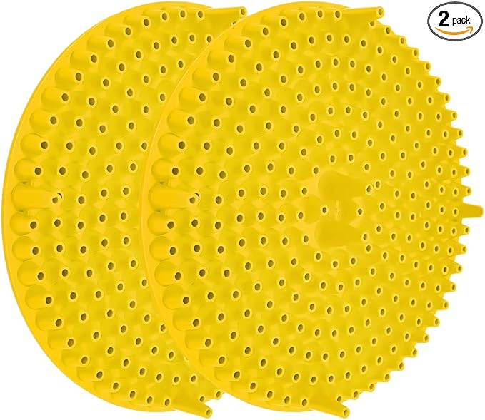 2PCS Car Wash Bucket Grit Trap Insert, 10.2" Vehicle Detailing Washing Filters for Dirt & Debris Trapping, Auto Collecting Sediment Cleaning Tool, Universal for SUV Sedan Truck (Yellow)