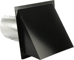 FAMCO Galvanized Steel Hooded Wall Vent with Screen, Used for Air Intake, Air Supply or Exhaust Applications