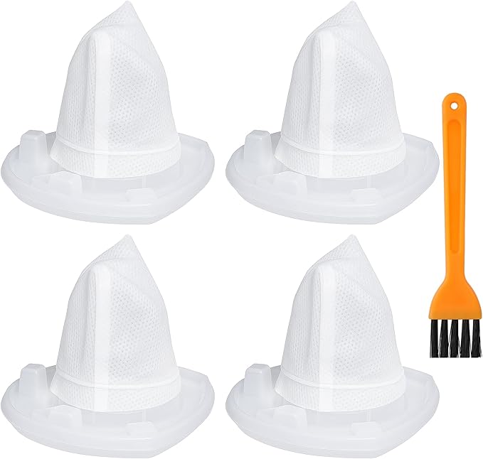 4 Pack Filter Replacement for Black and Decker AdvancedClean Cordless Handheld Vacuum VF110 CHV1410L BDH2000L HHVI320JR02, Compact Pet and Car Hand Vac Filters