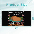 4 Pcs Fluorescent Light Covers for Ceiling Lights Cute Capybara Gifts Hearts Nature Just Girl Who Loves Capybaras Decorative Magnets Light Filters for Office Home Classroom Must Haves 4’ x 2’