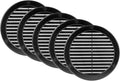 Vent Systems 6" Inch (Opening Dimensions) - Pack of 5 - Black Soffit Vent Cover - Plastic Round Air Vent Grille - Built-in Mesh Screen - HVAC Register Louver for Bathroom, Home, Kitchen
