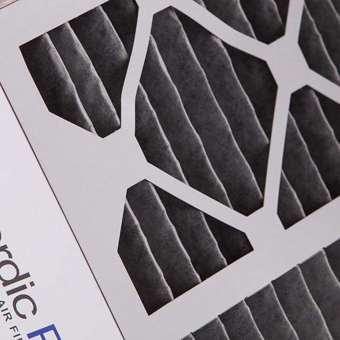 Nordic Pure 20x25x5 (Actual Size: 19 3/4 x 24 3/4 x 4 3/8) Lennox X6673 X6675 Replacement AC Filter MERV 10 + Carbon 4 Pack