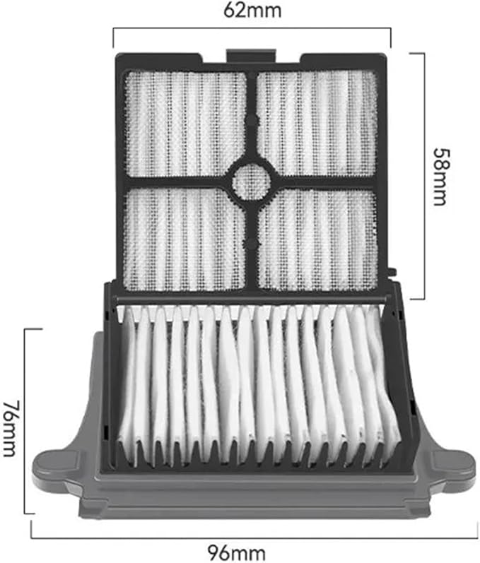 Wet and Dry Vacuum Cleaner Roller Brushes & Filters, Compatible for Tineco, Floor ONE S7 ProS6, Vacuum Cleaner Accessories Floor Scrubber Parts(A)