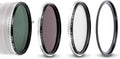 NiSi 72mm Swift 1-9 Stop VND Mist Kit | 1-5 Stops VND, 4-Stop ND, and Black Mist 1/4 Filters | Photography and Videography