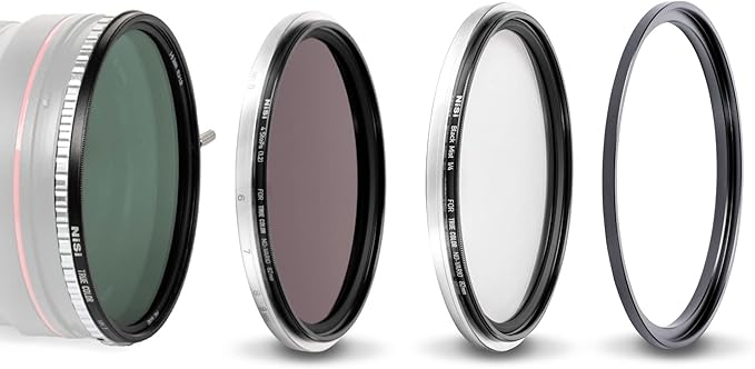 NiSi - 82mm Swift System VND Mist Kit, 1-5 Stop True Color Variable Neutral Density Filter, Swift Adapter Ring, Two Friction-Mounted Filters (ND16 4-Stop, Black Mist 1/4), Photography and Videography