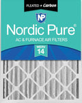 Nordic Pure 18x24x4 (Actual Size: 17 1/2 x 23 3/8 x 3 5/8) Pleated Air Filters MERV 14 Plus Carbon 1 Pack
