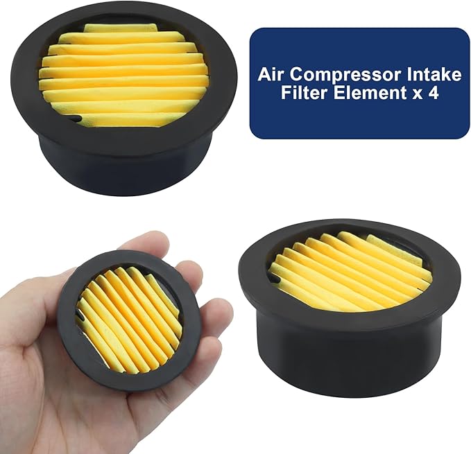 2 Pcs Air Compressor Silencer, 1/4 Inch Thread Intake Filter Muffler, 12.5 mm Air Compressor Silencer Filter for Generators and Blowers