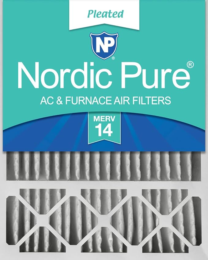 Nordic Pure 16x25x5 (Actual Size: 15 3/4 x 24 3/4 x 4 3/8) Honeywell/Lennox Replacement MERV 14 Air Filter 1 Pack