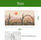 Fluorescent Light Covers for Ceiling Lights Cactus Desert Magnetic Light Filters 2 Pack 4x2 ft Sun Mountain Rainbow Bohemian Style Ceiling Lights Cover for Classroom Office School Home Drop Lamp Decor