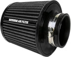 KYOSTAR Universal 3" (76mm) High-Flow Air Filter, Reusable Cone Cold Air Intake, High Performance, Washable, Clamp-On Car High Flow Dry Air Kit, Flange Diameter: 3 Inch, Filter Height: 6.4 Inch, Black