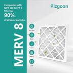 Air Filters 10x10x1 MERV 8 MPR 600 4 Pack Pleated Home HVAC AC Furnace Filters Air Conditioner Filters for Home Office (Exact Dimensions: 9.81"L x 9.81"W x 0.81"Th)