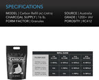 AC Infinity Premium Activated Carbon, 8 lb. Australian Charcoal Supply Replacement for 4” & 6” Refillable Carbon Filters, Air Filtration Odor Scrubbing for Grow Tents Hydroponics Aquariums Fish Tanks