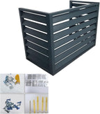 Aluminum Outdoor Condenser Protective Cover, freestanding Enclosure to Cover Garbage Or Ac Units, beautiful and durable appearance, suitable for gardens, balconies, walls, courtyards ( Color : THREE-B