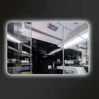 Wall Mirror Waterproof LED Bathroom Mirror Shaing Mirror anity Mirror with White Light Touch Control Demister Pad (Horizontal 600 * 800mm) (Horizontal 600 * 800mm)