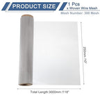 uxcell 300 Mesh 118" x 10" Woven Wire Mesh, 316 Stainless Steel Air Vent Filter Screen, Window Screen Mesh for DIY Projects Vents Cover Filtration Animals Fence