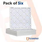 Filters Fast 14x24x1 Air Filter MERV 11, 1" AC Furnace Air Filters, Made in the USA, Actual Size: 13.75"x23.75"x0.75, 6 Pack