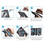 [2 Pack] ELUTENG 40mm Fan Filter Dustproof Cover USB Cooling Ventilator Plastic Grill 40 * 40mm USB Fan Blower Mesh Kit Compatible for DIY 4cm Computer Case Fan Dirt Filtering