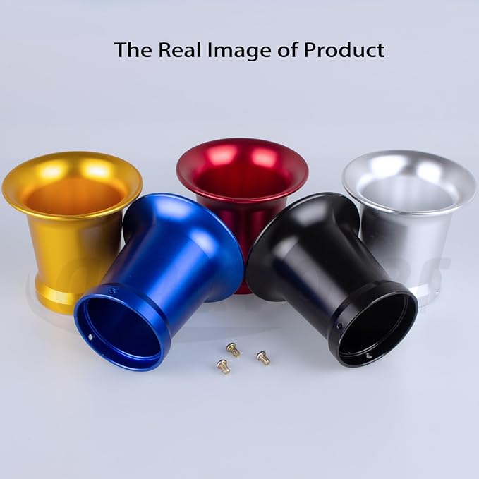 50mm Carburetor Air Filter Trumpet Velocity Stack Funnel CNC Alloy Parts Fit for PE VM 21mm,24mm,26mm,28mm,30mm, for Honda Yamaha Kawasaki ATV Dirt Bike Carb Intake Wind Horn Cup. (gold)
