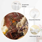 Farm Sheep Kitchen Curtains 45 Inch Length, Short Cafe Window Curtains Tab Top, Farmhouse Barn Funny Animals Butterfly Light Filtering Window Treatments Tier Drapes 27.5"x45" 2 Panel