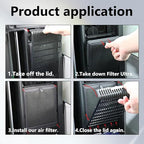 2Pcs H2D/H2S/H2C Air Filter Replacement with HEPA13 & Activated Carbon, 3D Printer Air Filter for Bambu Lab H2D/H2S/H2C, Reduce VOCs, PM2.5, UFP& Odors, Plug-and-Play Upgrade