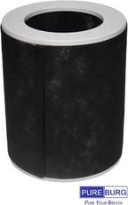 PUREBURG Replacement Filter Compatible with Dhyala KJ02 Air Purifier,2-Pack HEPA Activated Carbon 2-in-1 & 4 Pre-Filters For Air Clean Dust VOCs Odor 3-Stage Filtration