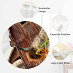Farm Yaks Living Room Curtains 84 Inch Length, Window Curtains Tab Top, Farmhouse Barn Funny Animals Butterfly Light Filtering Window Treatments Drapes 52"x84" 2 Panel