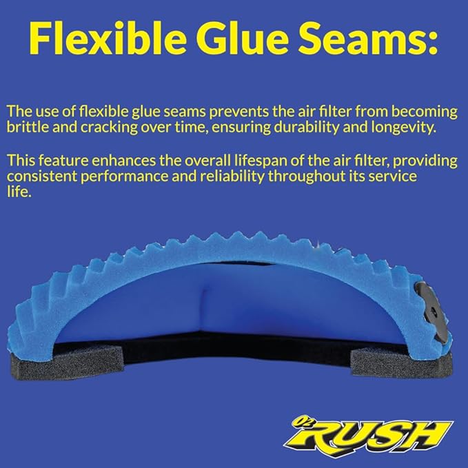 O2 RUSH High-Performance Single-Stage Saw-Tooth Foam Air Filter-Fits Yamaha YZ65 2018-2025 - Replaces OEM BR8-14451-00-00 - Washable, Reusable & Race Proven for Junior Motocross