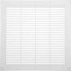 Vent Systems 12'' x 12'' Inch White Soffit Vent Cover - Pack of 100 - Flat Square Air Vent Louver - Grille Cover - Built-in Insect Screen - HVAC Vents for Bathroom, Home Office, Kitchen 12x12 Inch