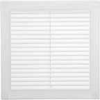 Vent Systems 6" x 6" Inch (Opening Dimensions) White Plastic Soffit Vent Cover - Durable Flat Square Air Vent Grille with Mesh Screen - Weather Ventilation Grill Wall & Ceiling Indoor & Outdoor
