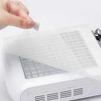 400 Sheets Professional Nail Dust Collector Filter Paper Sheets, White, PP Material, 7.48x9.45 Inch, for Salon, Spa, Home Use