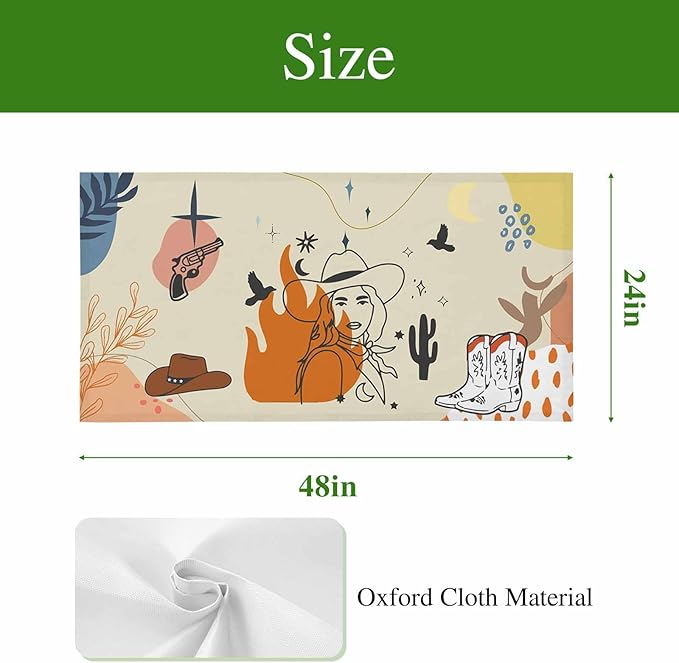 Fluorescent Light Covers for Ceiling Lights Boho Abstract Geometric Magnetic Light Filters 1 Pack 4x2 ft Cactus Cowboy Hat Ceiling Lights Cover for Classroom Office School Home Drop Lamp Decor