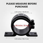 EVIL ENERGY 50mm Fuel Filter Mounting Bracket, Fuel Pump Clamp Holder Black