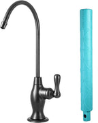 Metpure Non-airgap NSF Certified RO Faucet Reverse Osmosis Drinking Water Filtration System Water Dispenser Spout (Matte Black). Vase Style with Faucet Wrench.