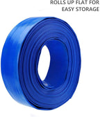 Eastrans 2.5" x 50 FT Pool Backwash Hose,Flat 4 inch Width,Heavy Duty Flat Discharge Hose,Weather and Burst Resistant, Best Pool Hoses for Inground Pools,Pool Filter Hose & Pool Drain Hose