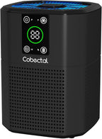 Air Purifier for Home Bedroom, Cobectal Room Air Cleaner with H13 True HEPA 3-in-1 Filter, Aroma Function & Sleep Mode, Desktop Small Air Purifier for Office, Dorm, Hotel, RVs (Black)