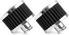 MUGE RACING 23mm Car Air Filter Universal Cold Air Intake Filter High Flow Vent Valve Cover Breather Filter (Black- 2 Pcs)