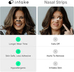 Intake Breathing Magnetic Nasal Strips Starter Kit (30 Count, Black) - Boost Oxygen Intake, Reduce Snoring, Improve Sleep Quality - Sweat Resistant, Nasal Strips - Extra Strength Snoring Solution