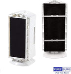 PUREBURG 990051000 Replacement True HEPA Filter Set Compatible with Hamilton Beach TrueAir 04383 04384 04385 04386 Compact Pet Air Purifier,H13 Activated Carbon,2-Pack