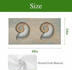 Fluorescent Light Covers for Ceiling Lights Shell Conch Magnetic Light Filters 4 Pack 4x2 ft Vintage Ocean Marine Life Ceiling Lights Cover for Classroom Office School Home Drop Lamp Decor