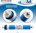 APPLIED MEMBRANES INC. 50 GPD Reverse Osmosis Membrane | RO Membrane Water Filter Replacement for Reverse Osmosis Water Filtration System | 1.8" x 12" Universal Compatibility, Pack of 10