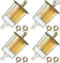 4PCS 5/16" Universal Fuel Filters with 8PCS 14mm Hose Clamps Gas Inline Fuel Filter Replacement for Motorcycles, Cars, Trucks HE007