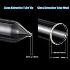 Chunful Glass Extractor Extraction Filter Tube 20" Long 50mm Diameter Thick and Sturdy Extraction Filter Tubes with Stainless Steel Clamp