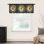 YOU ARE MY SUNSHINE Sheer Valance Curtains, Summer Sunflowers Golden Gradient Butterflies Light Filtering Kitchen Valances Rod Pocket Voile Curtain Treatment for Bedroom/Living Room/Basement 42Wx12L